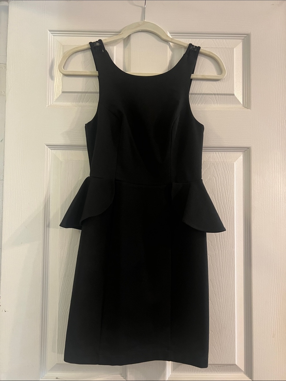 BCBG Black Peplum Sheath Dress - Classic Women's Dress